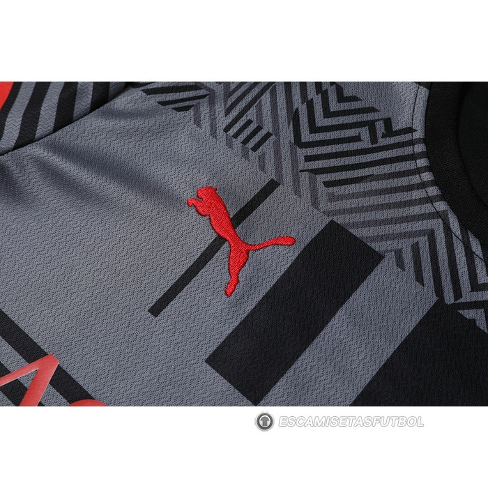 Chandal del AC Milan Manga Corta 22-23 Gris - Pantalon Corto